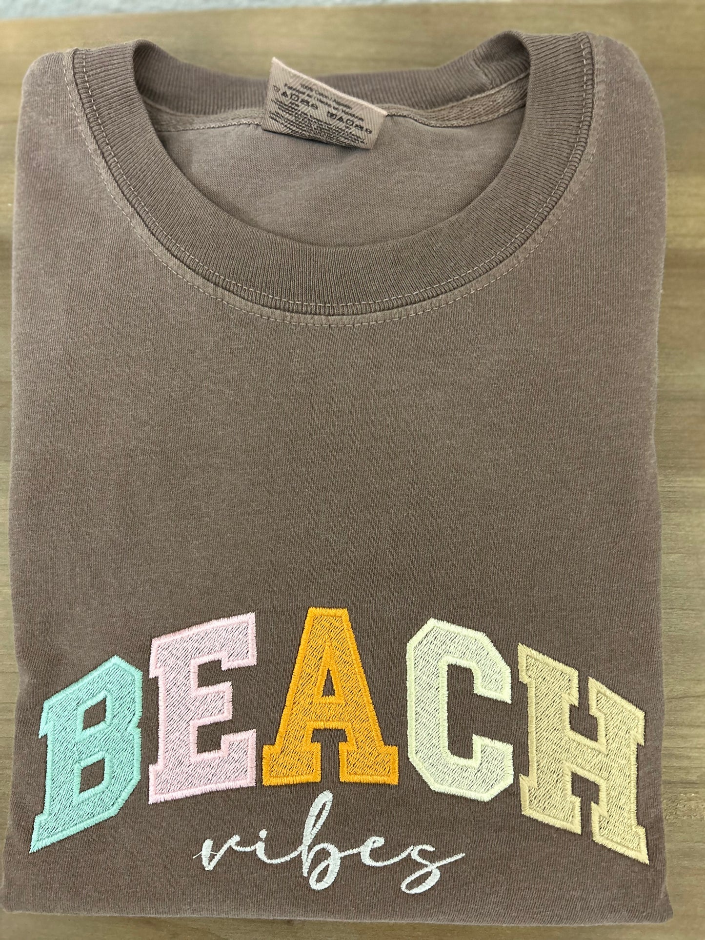 BEACH Vibes Tee Shirt Espresso