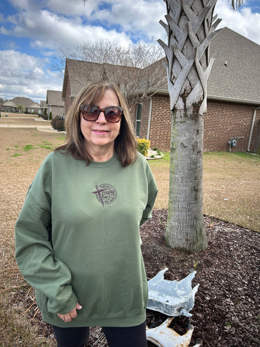 PRAY Crew Sweatshirt Military Green