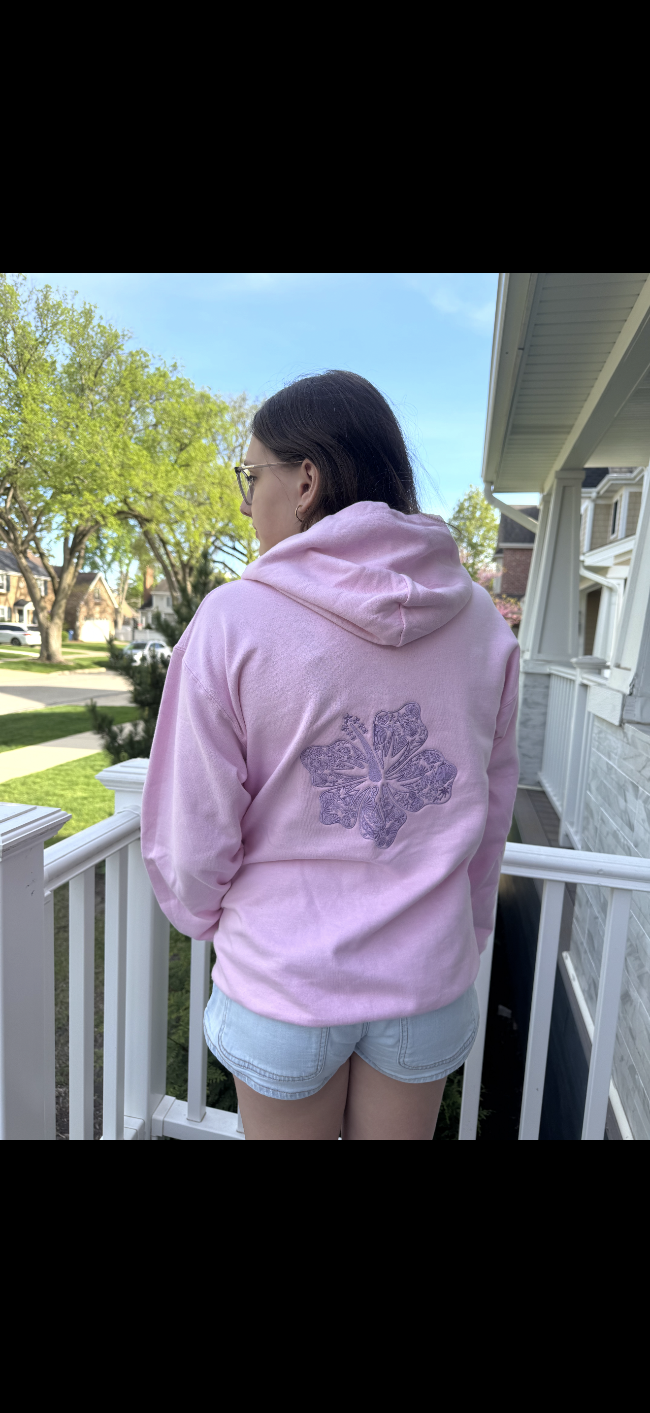 FLOWER HOODIE. Pink Blossom