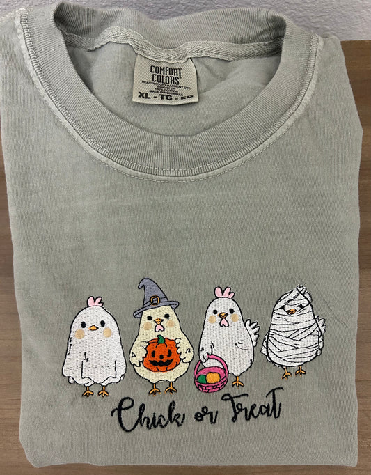 CHICK or TREAT Teeshirts. Sandstone