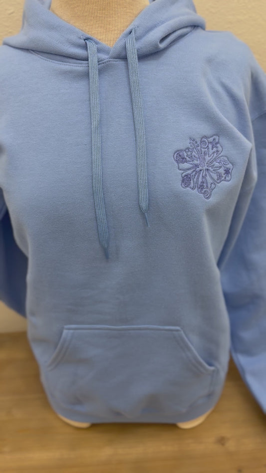 FLOWER HOODIE STone Blue